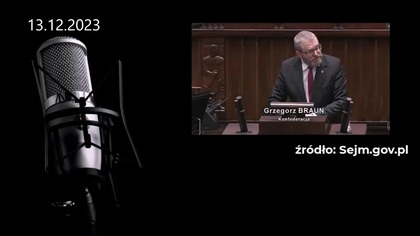 Grzegorz Braun ugasił pożar w Sejmie! (13.12.2023)