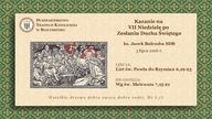 Kazanie na VII Niedzielę po Zesłaniu Ducha Świętego  ks  Jacek Bałemba SDB  Kościół Katolicki