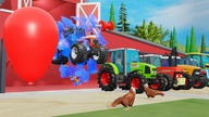 Tractors from colorful balloons- Colorful Animated Tractor farm and Farmer Simulation from Bazylland