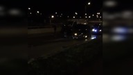 Uciekali, próbując przejechać policjanta.  Kierowca i postrzelony 43-latek byli poszukiwani