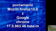 Google chrome17. 0. 963. 46 beta-m vs Mozilla firefox 10. 0