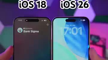 iOS 18 vs iOS 26 