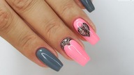 Pink Valentines nails art tutorial / Stardoro