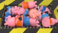 Shredding Lot of Peppa Pig Family Toys: Crushing Destruction Satisfying