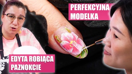PERFEKCYJNA MODELKA NA PAZNOKCIE! Przedłużam paznokcia i maluję One Stroke
