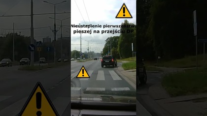 Nieustąpienie pierwszeństwa na przejściu dla pieszej #shorts #rikordwidjo