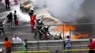 Horrible crash Brno Lamborghini Gallardo LP 560-4 BURNS