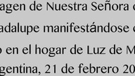 Manifestación de Nuestra Señora de Guadalupe