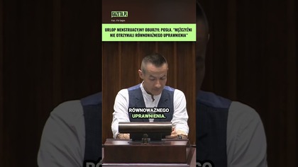 Urlop menstruacyjny w OHP.  Józefaciuk: Nie przygotowano rozwiązania neutralnego płciowo #shorts
