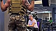 Strongest Soldier In a Gym ! #shorts #gym