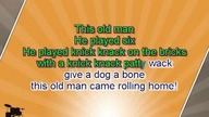 Karaoke for kids - This Old Man - key -3 - with backing melody