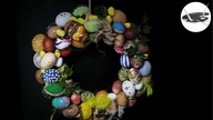 Jak zrobić wianek na drzwi z pisanek - [DOOR WREATH MADE OF EASTER EGGS] - Pomysły plastyczne DiY