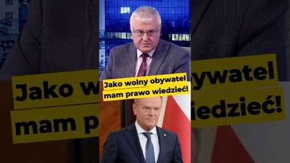 Jako wolny obywatel mam prawo wiedzieć! #piński #tusk #prokuratura #polityka