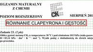 ZADANIE 23 CKE 2010 SIERPIEŃ RÓWNANIE CLAPEYRONA GĘSTOŚĆ METANU