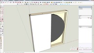 SU04. SketchUp: szafka na tarczę do rzutek