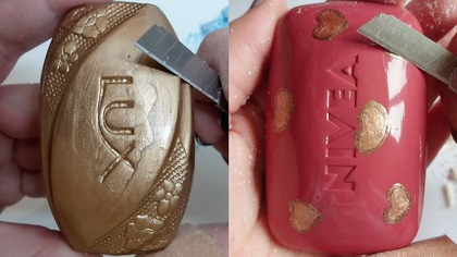 Soap Carving ASMR Relaxing Sounds no talking Satisfying ASMR Video #soapcarving #soapcuttingvideo