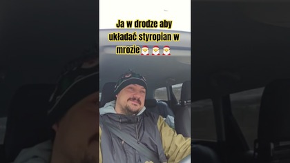 Ja w drodze układać styropian w mrozie  #diy #budowa #święta #bożenarodzenie2025