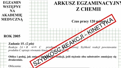 ZADANIE 15 AM 2005 SZYBKOŚĆ REAKCJI KINETYKA ZMIANA STĘŻENIA SUBSTRATÓW