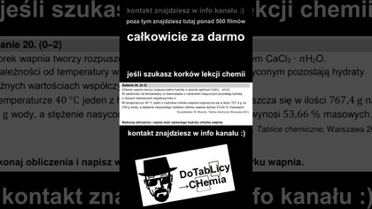 Chlorek wapnia tworzy rozpuszczalne hydraty #short #shorts #shortvideo #chemia #chemistry #umed
