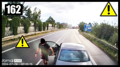 Czeski wieśniak na drodze