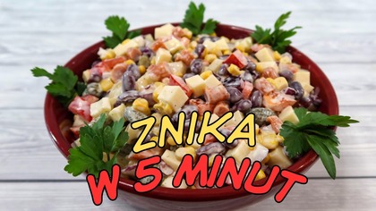 SAŁATKA IMPREZOWA z kabanosem i ananasem - Szybki Przepis, Hit każdej domówki!