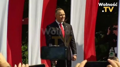 NAWROCKI POD SEJMEM Z PIERWSZĄ PRZEMOWĄ DO NARODU POLSKIEGO JAK PREZYDENT!