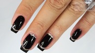 Black negative nails / Bluesky Polska