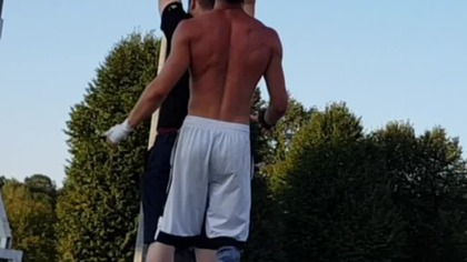 Kosz chciał mnie zabić #shorts #basketball #fail