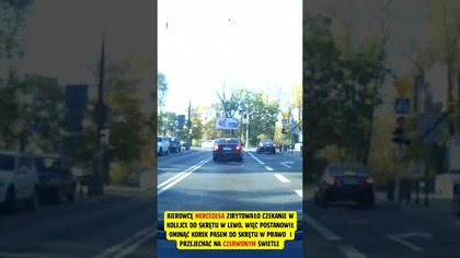 Zirytowany kierowca Mercedesa nie wytrzymał #mercedes #policja #polska #shorts