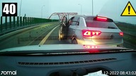 Kierowca VW pomylił zjazdy, zmusił do nagłego hamowania i jeszcze z pretensjami ..