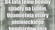 84 lata temu bomby spadły na Lublin.  Upamiętnią ofiary niemieckiego bombardowania