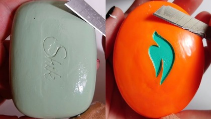Soap Carving ASMR Relaxing Sounds no talking Satisfying ASMR Video #soapcarving #soapcuttingvideo