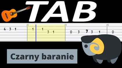  Czarny baranie - melodia TAB (gitara)  TABY I NUTY W OPISIE 