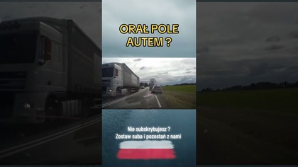 Zjechał z drogi i orał pole autem ? co tu się stało? #drogi #szok #polscykierowcy #traffic 