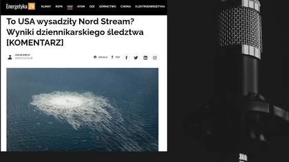 Wydało się! Ujawnił kto stoi za wysadzeniem Nord Stream 2