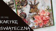 Świąteczna kartka z użyciem serwetki