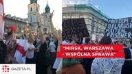 Warszawa.  Protesty Wolna Białoruś