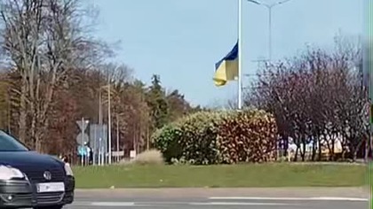 W Wałbrzychu zdjęto flagę ukraińską na oczach straży miejskiej