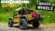 TRAXXAS TRX-4 Land Rover DEFENDER Pickup gets heavy duty BRASS Wheels
