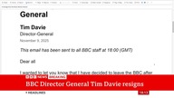BBC News - Rezygnacja Dyrektora Generalnego BBC / BBC Director General Resigns (09. 11. 2025, 19:08)