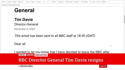 BBC News - Rezygnacja Dyrektora Generalnego BBC / BBC Director General Resigns (09. 11. 2025, 19:08)