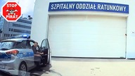 Policja pomaga duszącemu się dziecku i eskortuje rodziców do szpitala.  STOP PIRAT