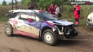 Kubica dachował przed Rajdem Polski. Samochód wygląda rozpaczliwie...