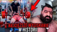 Irańska Bestia Wyciska Największy Ciężar Na Klatę w Historii!