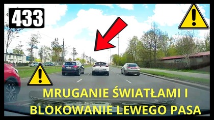 Poganianie i blokowanie lewego pasa, do tego brak OC?