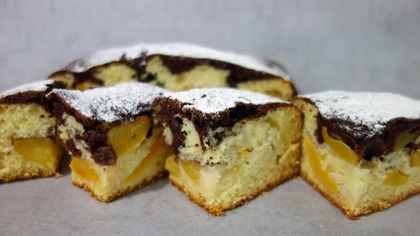 Ciasto z brzoskwiniami  Brzoskwiniowy Uśmiech