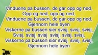 Barn karaoke Hjulene pa bussen, de gar rundt og rundt den melodiske linjen
