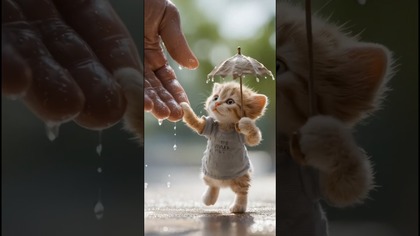 Daj mi rączkę!  #shorts #kotek #kot #urocze #humor #śmieszne #deszcz