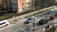 Alarmowo kolumna 13 radiowozów policji do zabezpieczenia protestu rolników - przejazd przez Otwock