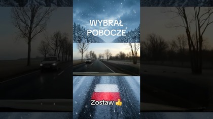 To nie był manewr  to była walka o życie.  Pobocze.  #PolscyKierowcy #Sekundy #Czołówka